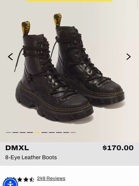 Dr. Martens Black Lace-Up DMXL Sneakers